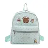 Nova Mochila, Bolsa de Mão e Bolsa de Ombro Versátil e Estilosa de Ursinho com Bolinhas para Uso Diário, Mochila Escolar de Grande Capacidade