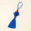 Marcador de página con borla y cuentas pequeñas, decoración de colgante, adorno para unidad flash USB, accesorio, material, colgante de nudo chino