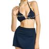 Bikini Europeo y Americano de Gama Alta, Chica Pequeña Fragante, Falda Conservadora Francesa, Traje de Baño de Tres Piezas, Bikini para Mujer