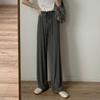 Pantalones de pierna ancha autoajustables para uso casual de verano, suaves de modal, adelgazantes, combinan con todo, para barrer el piso, pantalones casuales para mujer