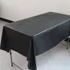 Fornecedor da Fabricante Toalha de Mesa Descartável para Festa Tecido Plástico PE Mesa de Sobremesa de Aniversário Toalha de Mesa Cor Pura 137*183cm