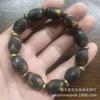 Cuentas Dzi de Ágata de Xizang Pulidas con Uno a Nueve Ojos, Retrato Familiar Antiguo Escarchado, Cuentas Dzi de Noble Antiguo Desgastado, Transmisión en Vivo en Stock