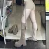 Botas tipo Martin de Suela Gruesa Convertibles de Dos Vías Estilo Retro, Botas Largas de Tacón Grueso a la Rodilla Versátiles y de Moda, Nuevas para Otoño/Invierno 2025