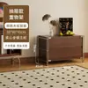 Estantería para sala de estar, mueble minimalista estilo Bauhaus con puertas abatibles, estante de almacenamiento, mueble multifuncional de pie para dormitorio o estudio