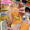 Montaña Wutai Oración por la Paz Amuleto de Oro Puro Bolsa de la Suerte Riqueza Instantánea Colgante para Coche Llavero de Oro Colgante para Bolsa Venta al por Mayor