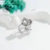Anillo de Diamante Lindo y Exquisito Diseño de Nicho Lazo Kt Gato Varilla de Tornillo Hensen Piercing de Cartílago Stud de Hueso de la Oreja