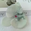 Pinza para el pelo de cabeza de orquídea mariposa simulada Tocado de flor Guirnalda de pared de flores Forma floral Flor artificial Flor artificial para manualidades Cabeza de flor Material