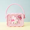 Monedero de silicona con forma de cueva cuadrada para niños, bolso cruzado para caminar, divertido y bonito bolso de silicona para cambio.