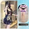 Noite Dourada Lingerie Sexy Traje Clássico Cheongsam Uniforme Sexy Paixão Pijama Tentação Roxo Provocante qqny Desejo Puro