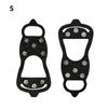 Crampones de silicona antideslizantes de 8 puntas para montañismo al aire libre, cubrezapatos para nieve, clavos para zapatos de hielo, cadena universal para zapatos de montañismo para personas mayores