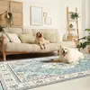 Alfombra de Terciopelo de Cristal Estilo Persa Americano, Alfombra para Sala de Estar, Sofá y Mesa de Café, Alfombra Decorativa Resistente a Manchas y al Desgaste para Hotel y Alojamiento