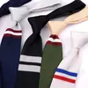 Corbata Versátil de 6 cm Estilo Británico y K Estilo Europeo y Americano Casual y Versátil de Lana Forma Plana Versión Estrecha Moda Tejida