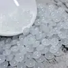 Cuentas Espaciadoras de Vidrio Blanco Hielo Cuentas de Ábaco Cuentas de Platillo Volador Hebilla de Seguridad Cuentas Sueltas Venta al por Mayor Accesorios para Pulseras DIY