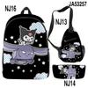 Mochila Mensajero Estuche de Lápices Set de Tres Piezas Impresión 3D Producto Nuevo Sanrio kuromi kuromi