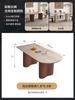 Mesa de Comedor Vintage Francesa de Madera Maciza de Pies Diseñador Popular en Internet Mesa de Comedor Ovalada de Piedra Roca para Apartamento Pequeño Estilo Antiguo Medio