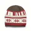 Novo gorro de malha jacquard para outono e inverno, moderno e quente, unissex, com proteção para as orelhas, versátil e adequado para cabeças maiores; direto da fábrica