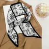 Bufanda Pequeña Biselada Nueva para Mujer Blanca de Gama Alta Estilo Coreano Estilo Japonés Corbata para Bolso Banda Estrecha para el Cabello Cinta de Bufanda Bufanda Estilo Coreano