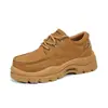 Botas de Trabajo Estilo Retro de Caña Baja Martin para Hombre Otoño/Invierno Nuevo Estilo Gruesas de Suela para Exteriores, Uso Diario, Deportivas Casuales para Hombre