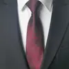 Corbata formal para hombre de 1200 agujas, cremallera perezosa en stock, 8 cm, fácil de tirar, corbata a rayas negras sin perforación