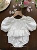 Ropa de Verano para Bebé Estilo Coreano Estilo Extranjero Ropa Enteriza para Bebé Manga Burbuja Ropa para Gatear Primer Año Banquete de los Cien Días Ropa Ha de Princesa