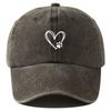 Temu Xiyin gorra de béisbol de color sólido lavada transfronteriza estampado de garra de perro amor protección solar para exteriores gorra de béisbol gorra de visera