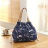 Bolsa saco com cordão para gato no atacado, bolsa colorida para guardar maquiagem, bolsa bento impermeável para lancheira japonesa, bolsa pequena da moda para mulheres