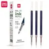 Recarga de Bolígrafo Gel Deli Recarga de Bolígrafo de Presión Bullet Bolígrafo Estudiante Universal Tapa de Tirar Negro Rojo Azul Recarga de Bolígrafo de Firma