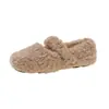Sapatos fofos redondos estilo fada, sem cadarço, para mulheres, outono/inverno 2026, sapatos quentes de algodão para uso externo, com sola plana, para gestantes