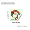 Pegatinas Decorativas de Ventana de Papá Noel en Inglés para Ventanas, Escaparates, Puertas de Cristal, Decoración del Hogar, Pegatinas Estáticas Visibles por Ambos Lados