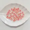 Flores Pequeñas Bicolor con Borde Dorado y Plateado y Brillo Metálico, Brillan en la Oscuridad, Materiales Hechos a Mano para DIY, Pasador de Pelo, Accesorio para el Cabello, Accesorios para Ramilletes