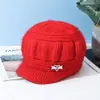 Sombrero de Lana Cálido de Invierno y Otoño para Mujeres Mayores, Nuevo Tejido Casual de Moda, Sombrero de Mamá, Gorro de Lana Grueso con Forro Polar para Edad Media y Adultos Mayores