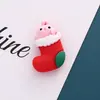 Papai Noel Pinguim boneco de neve DIY acessórios de resina capa de celular cola cremosa adorno de cabeça presilha de cabelo material feito à mão