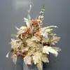 Arranjos Florais para Casamento, Arranjos Florais Estilo Floresta, Flores Pendentes de Grama Aspargo, Flores Guia de Caminho de Flores Artificiais, Arranjos Florais de Fundo para Decoração de Salão de Casamento