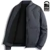 Jaqueta de algodão masculina, casaco de algodão para inverno de meia-idade, jaqueta casual quente de gola baseball curta, novo casaco de algodão moderno