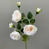 Rosa simulada 7 rosa Austin flores de casamento flores de casamento atacado transfronteiriço flores artificiais