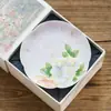 Posavasos de cerámica Dan Yun Yunshang para taza de té, alto valor estético, juego de taza y platillo personal exquisito, plato de aperitivos estilo chino para uso doméstico