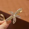 Acessórios de Cabelo com Tema Oceânico com Pérolas, Metal e Strass, Presilhas Laterais para Franja, Presilhas Tipo Bico de Pato Estrela do Mar Estilo Coreano, Itens de Venda Quente Transfronteiriços