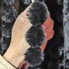 Tiras de Pompones de Piel Sintética de Conejo para Cojines Hanfu, Bordes de Piel con Forma de Calabaza, Textiles para el Hogar DIY, Tiras de Pompones de Piel Sintética de Conejo Rex, Accesorios para Ropa