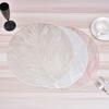 Tapete de mesa de jantar à prova d'água e óleo, estilo europeu, simples, ouro rosa, alto valor, base para copos, anti-escaldante, tapete decorativo bronzeador