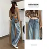 Jeans de pierna recta para mujer, estilo fino de verano, nueva colección 2026, diseño de pierna ancha adelgazante, modernos y a la moda, pantalones de largo hasta el suelo