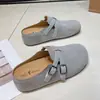 Sapatos Femininos Slip-On Estilo Birkenstock com Solado Grosso e Aumento de Altura, Modelo Versátil Mais Vendido da Nova Primavera 2026, Adequados para Combinar com Saias, Mules Fechados
