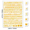 Adesivos Coloridos do Alfabeto Inglês e Números de 0,5 Polegada à Prova d'Água DIY Diário Rótulo para Garrafa de Água Decoração de Presente Transfronteiriço