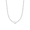 Collar Colgante de Perla Fragmentada Plateada para Mujer, Cadena Clavicular Versátil de Lujo Ligero de Gama Alta, Nuevo Diseño de Moda 2025