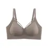 Sutiã de plástico com faixa de gel, suporte macio, levanta seios para mulheres com seios grandes, estilo emagrecedor e fino, tamanhos grandes, cobertura lateral dos seios
