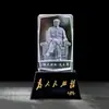 Estatuas 3D del Presidente Mao Adornos de Cristal para Interiores Sala de Estar Oficina Decoración del Hogar Decoraciones para Coche Grandes Estatuas Ceremonia Creativa