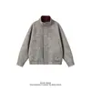 Chamarra bomber de cuello alto con tie-dye mate para hombre, estilo corto otoño 2026, chaqueta oversized fresca y elegante, top de marca a la moda