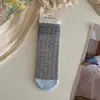 Calcetines con Ribete de Encaje para Mujer, Calcetines de Media Pantorrilla, Verano Finos Estilo Ballet Serie Miu Malla Transpirable Color Sólido Calcetines Flojos