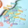 Etiquetas de Letras Inglesas Acrílicas Pegamento Crema Materiales para Fundas de Teléfono DIY Accesorios de Joyería Acrílicos Pasadores Gomitas para el Cabello