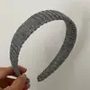 Outono e Inverno Cor Sólida Simples Ins Série de Cores Morandi Faixa de Cabeça Grossa com Cabeça de Esponja Faixa de Cabeça Fosca Coleção de Liquidação