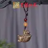 Colgante de Cadena para Teléfono Móvil Talla de Caballo de Palosanto Yiming Xianyuan Arena Verde Arcoíris Llavero de Caballo Tallado en Madera Creativo
